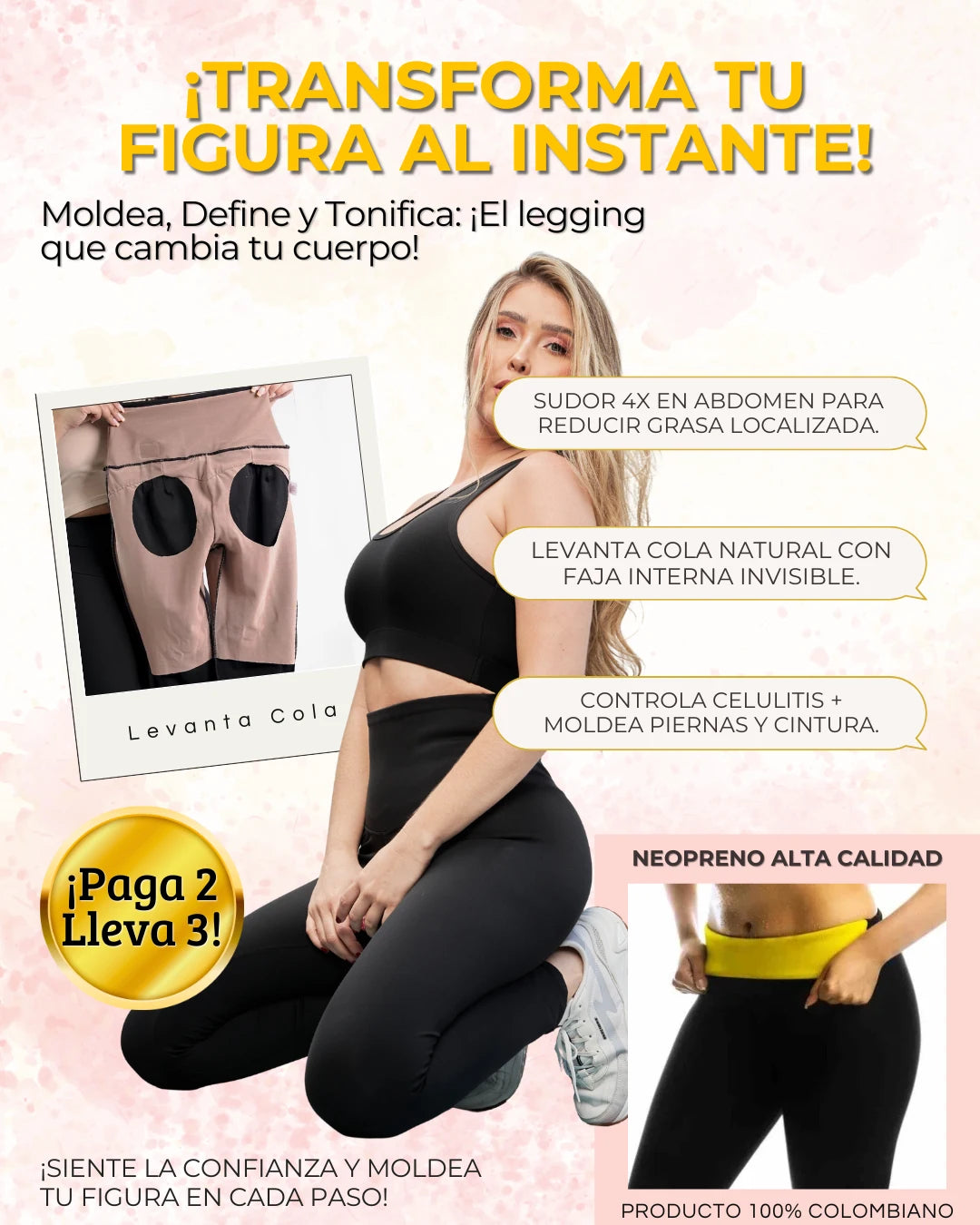 Leggins Faja Térmico®️ | Levanta Cola | Colombiano